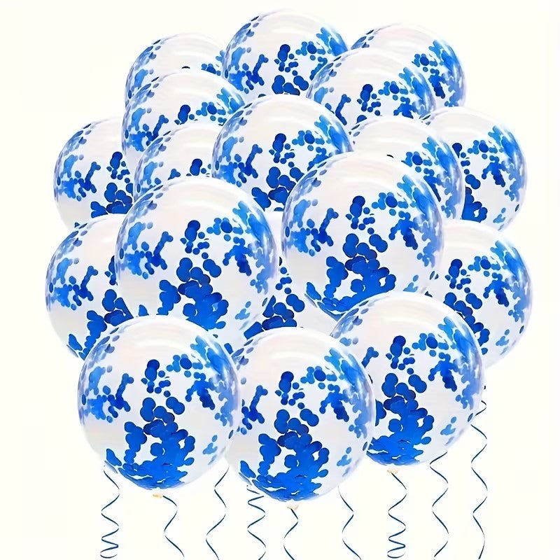 Celebration Blue Glitter Balloon Bundle
