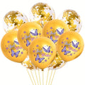 Best Wishes Yellow Glitter Balloon Bundle