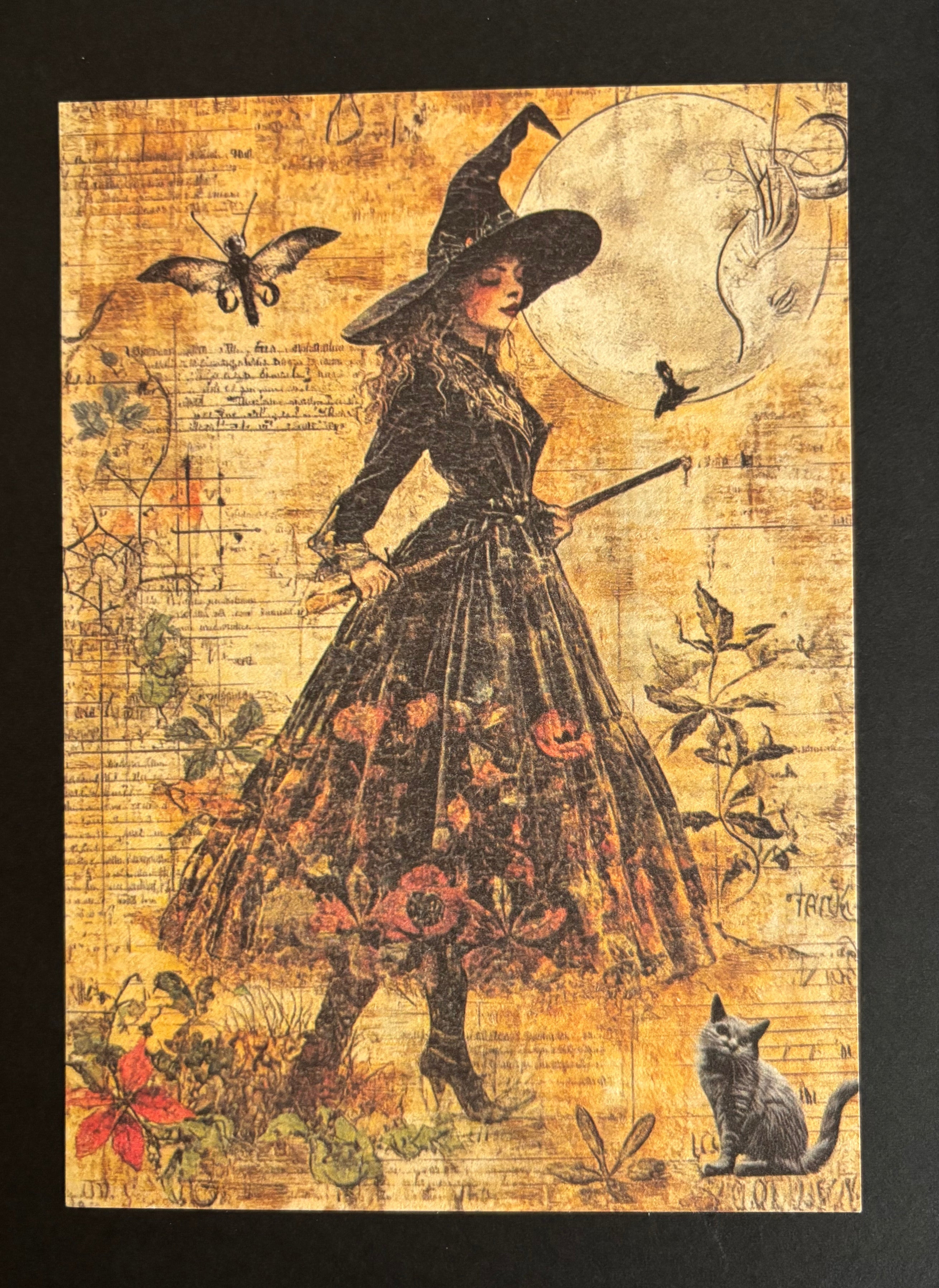 Vintage Witch Card