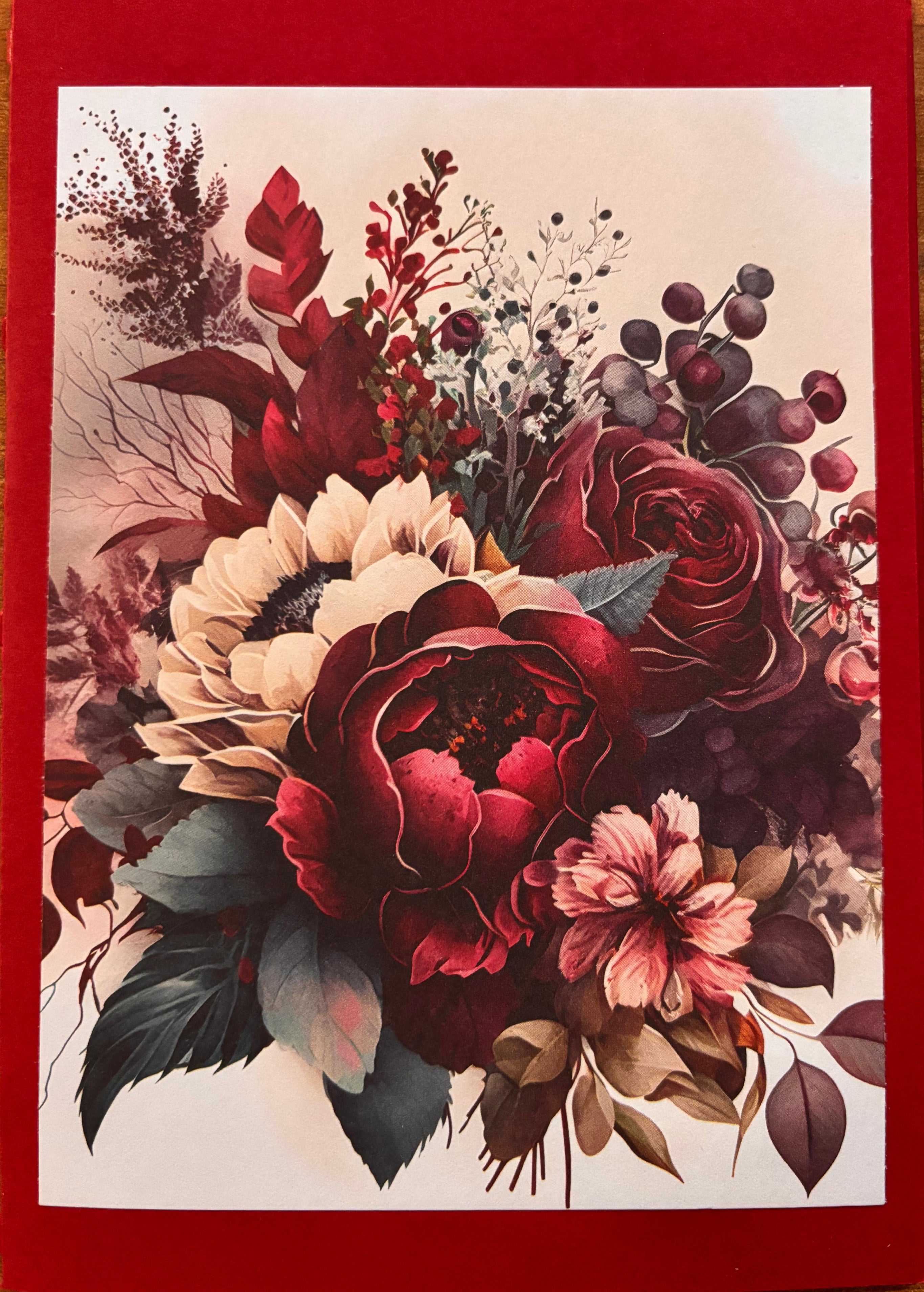Vintage Decorative Flower Greeting Card