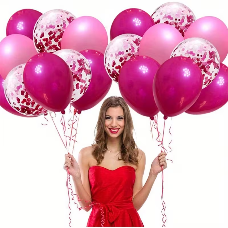 Celebration Pink Glitter Balloon Bundle