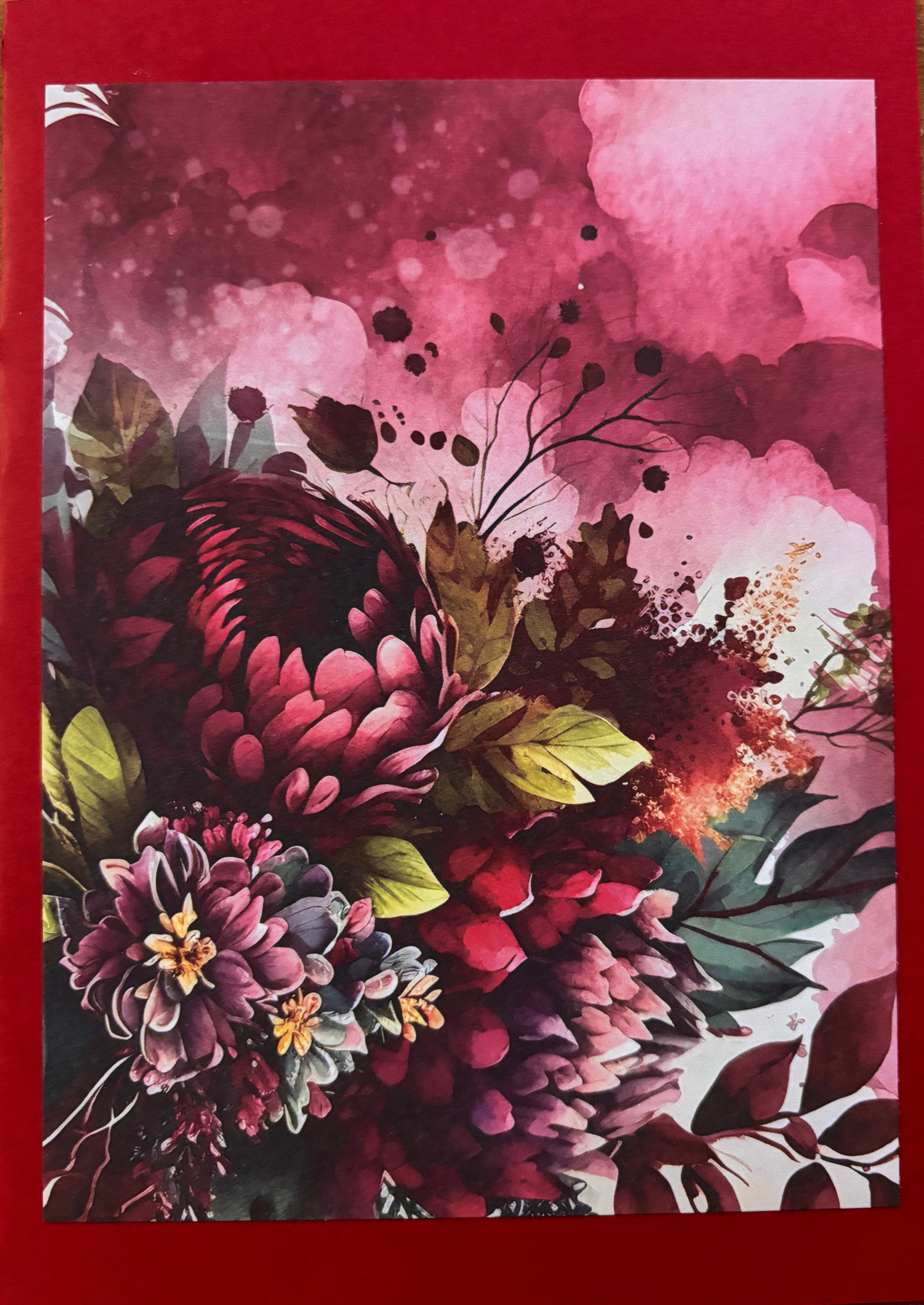 Vintage Decorative Flower Greeting Card