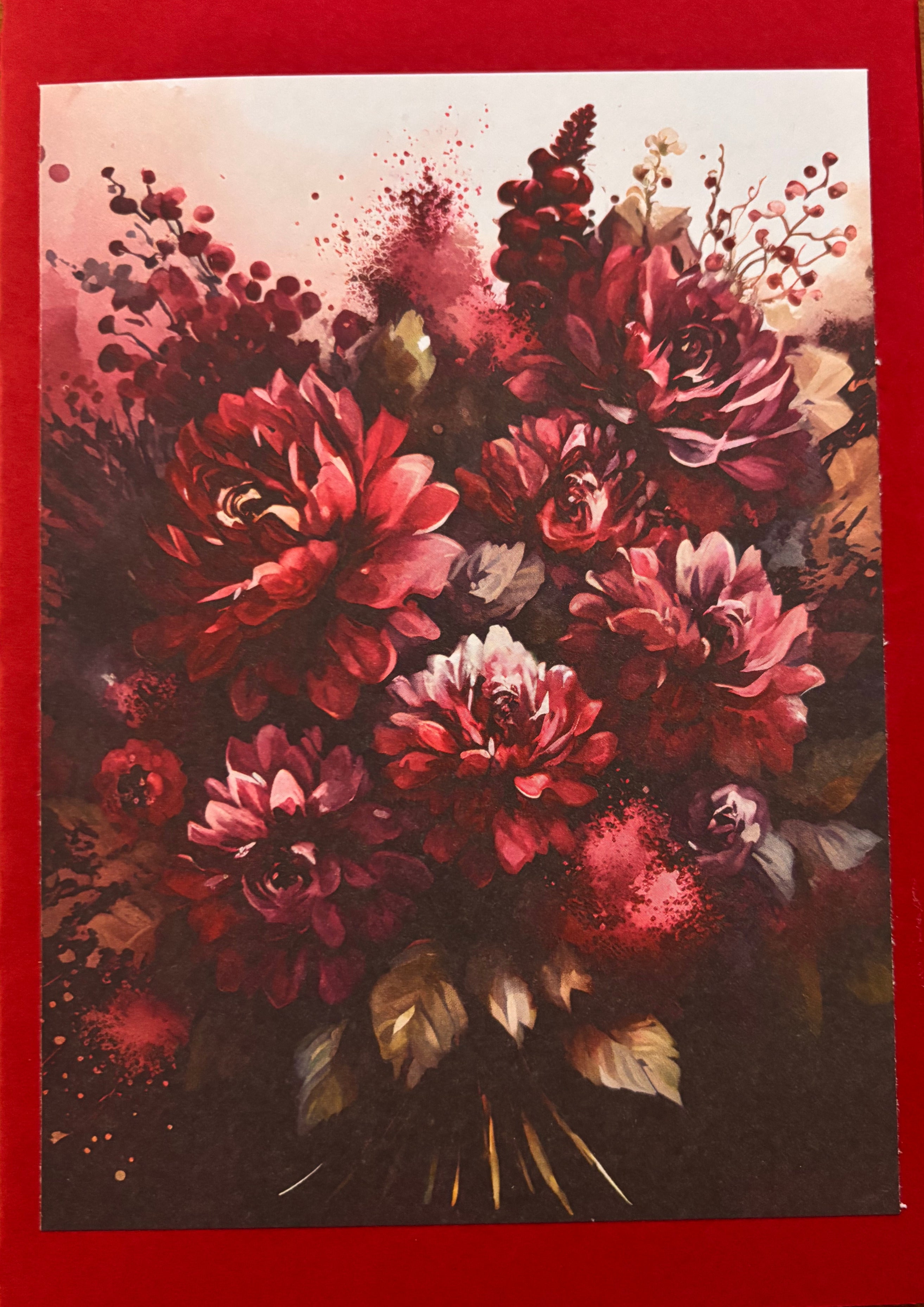 Vintage Decorative Flower Greeting Card