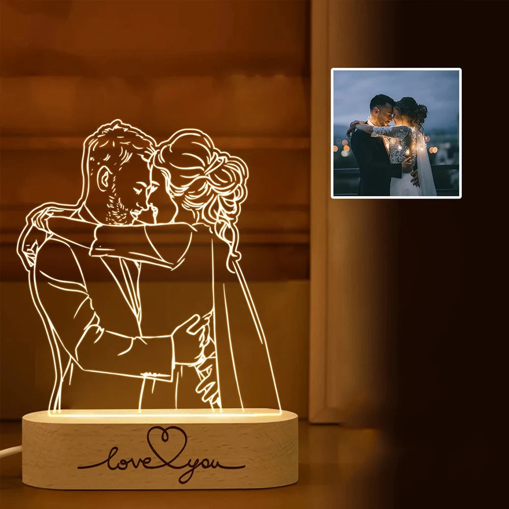 Personalized Lovers Acrylic Nightlight