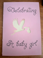 Personalised Newborn Card - Girl
