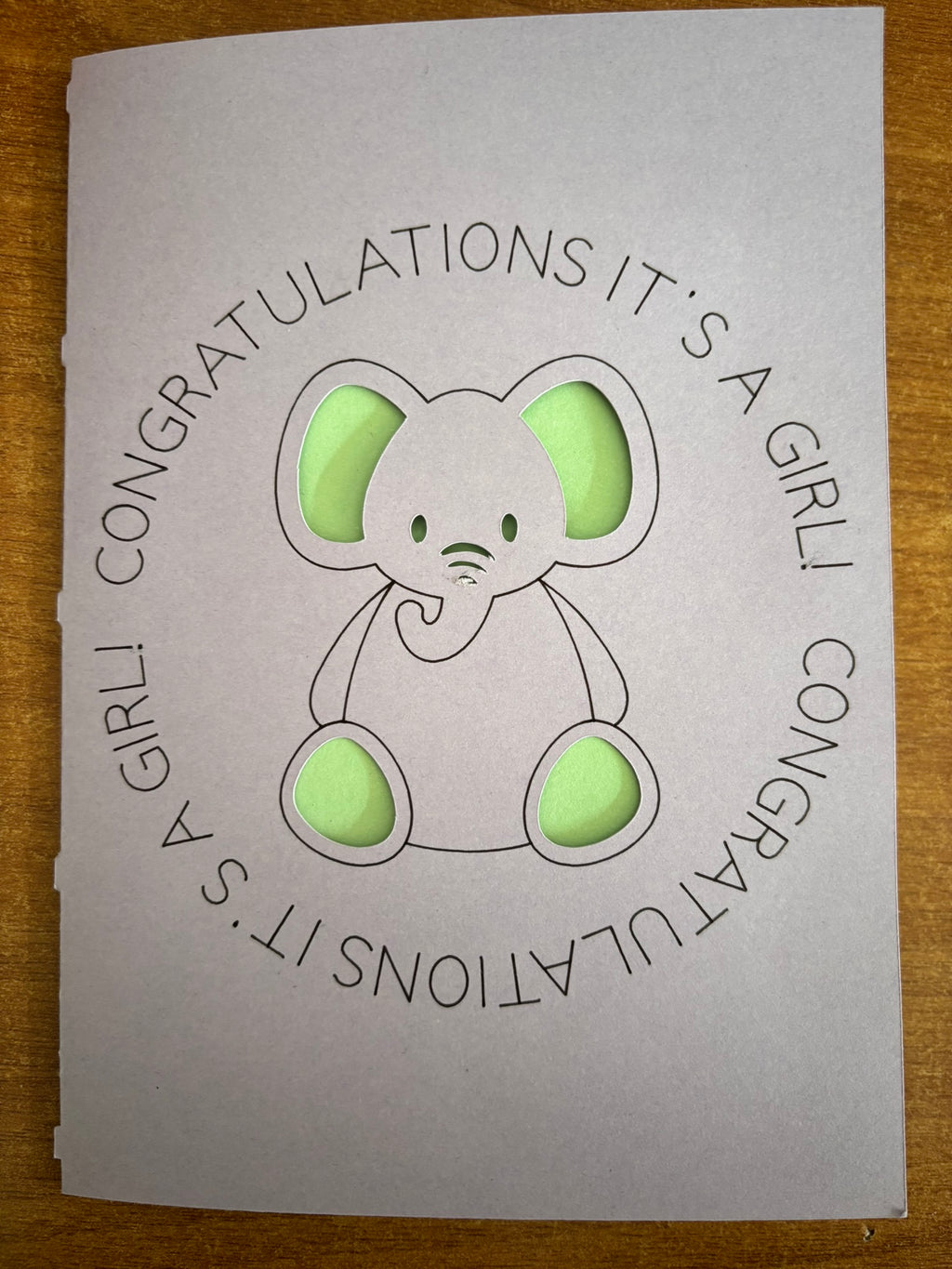 Personalised Newborn Card - Girl