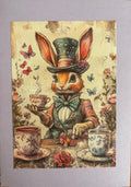 Alice in Wonderland vintage greeting card