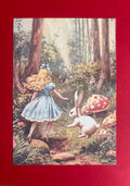 Alice in Wonderland vintage greeting card