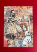 Alice in Wonderland vintage greeting card