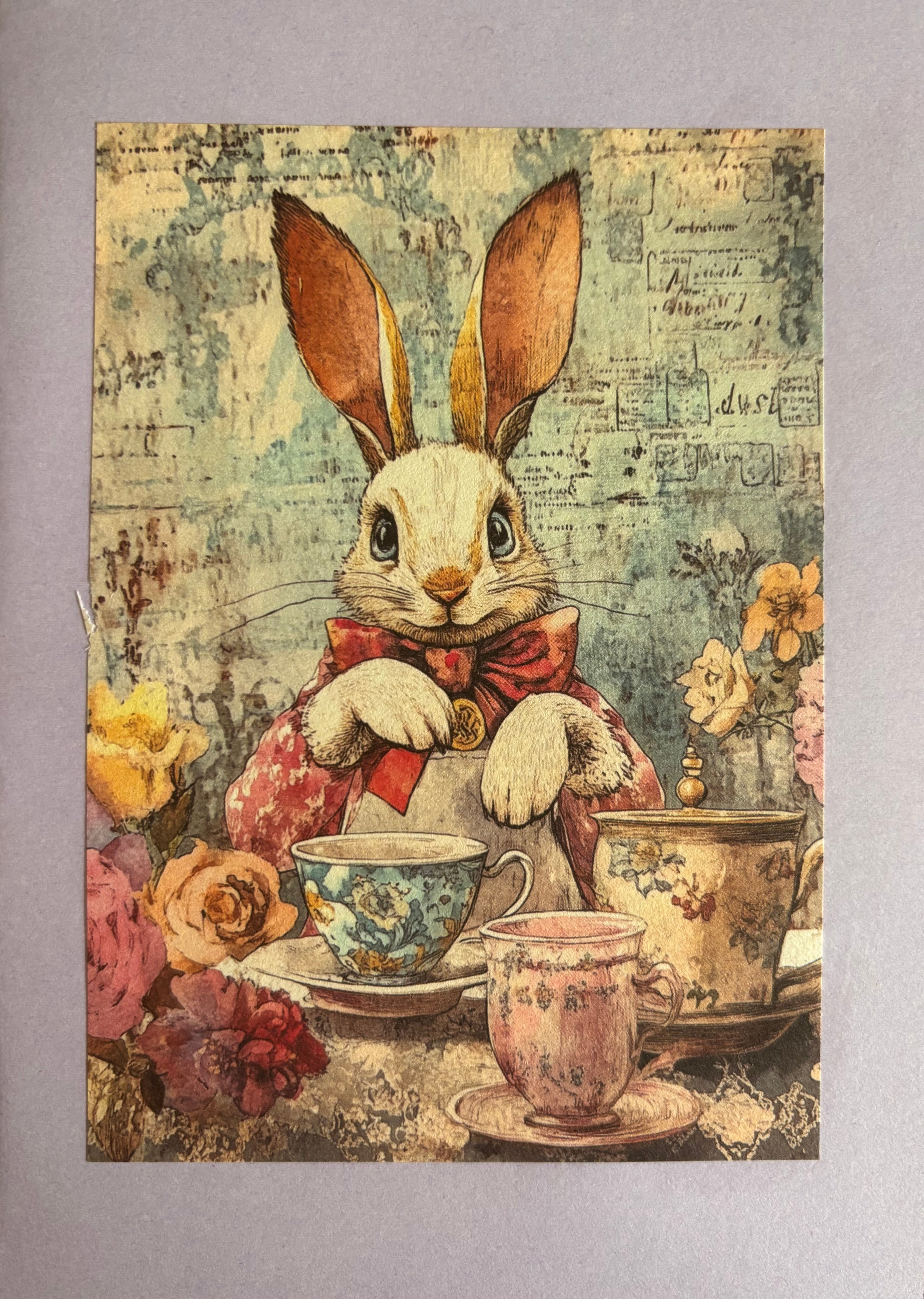 Alice in Wonderland vintage greeting card