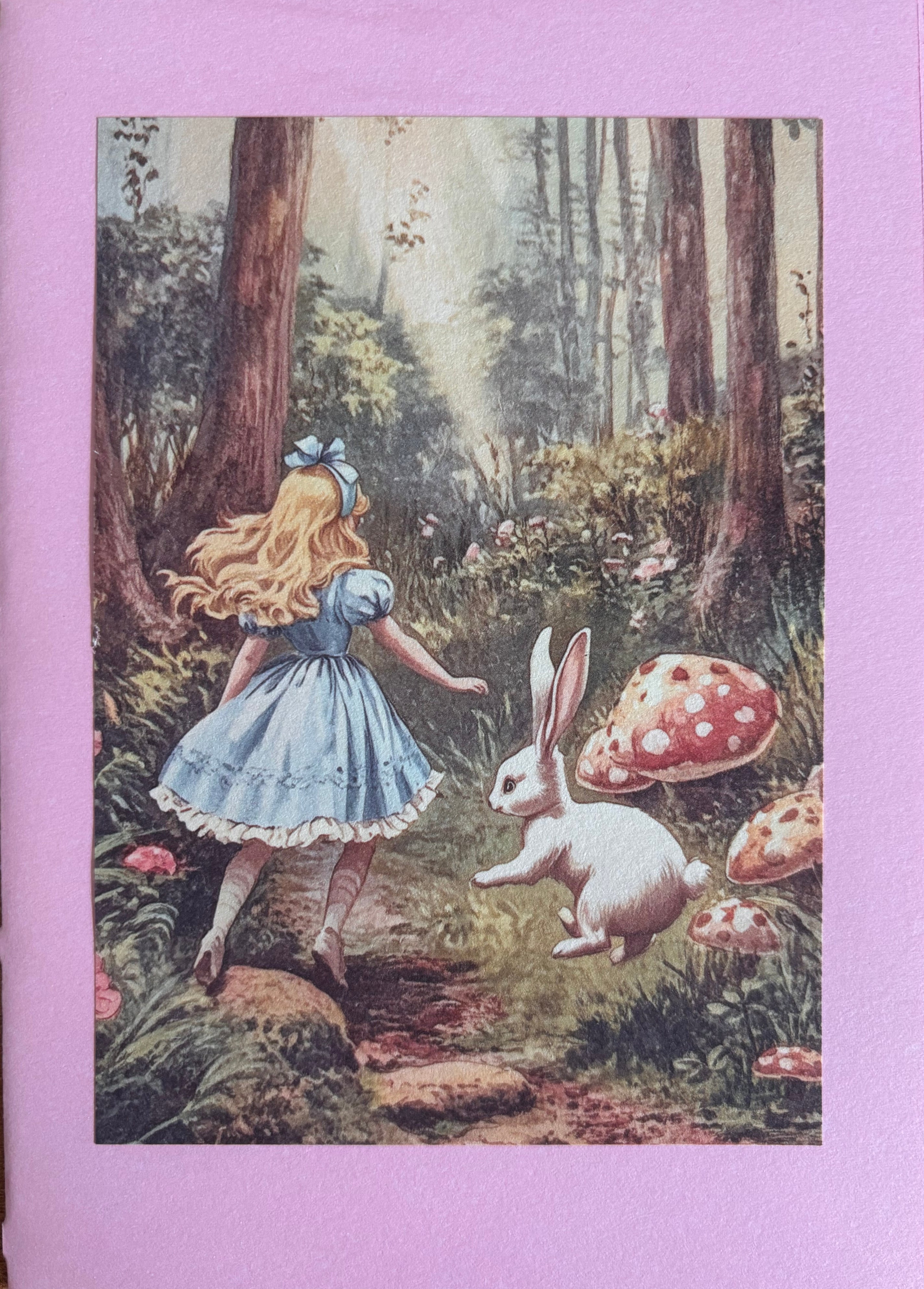 Alice in Wonderland vintage greeting card