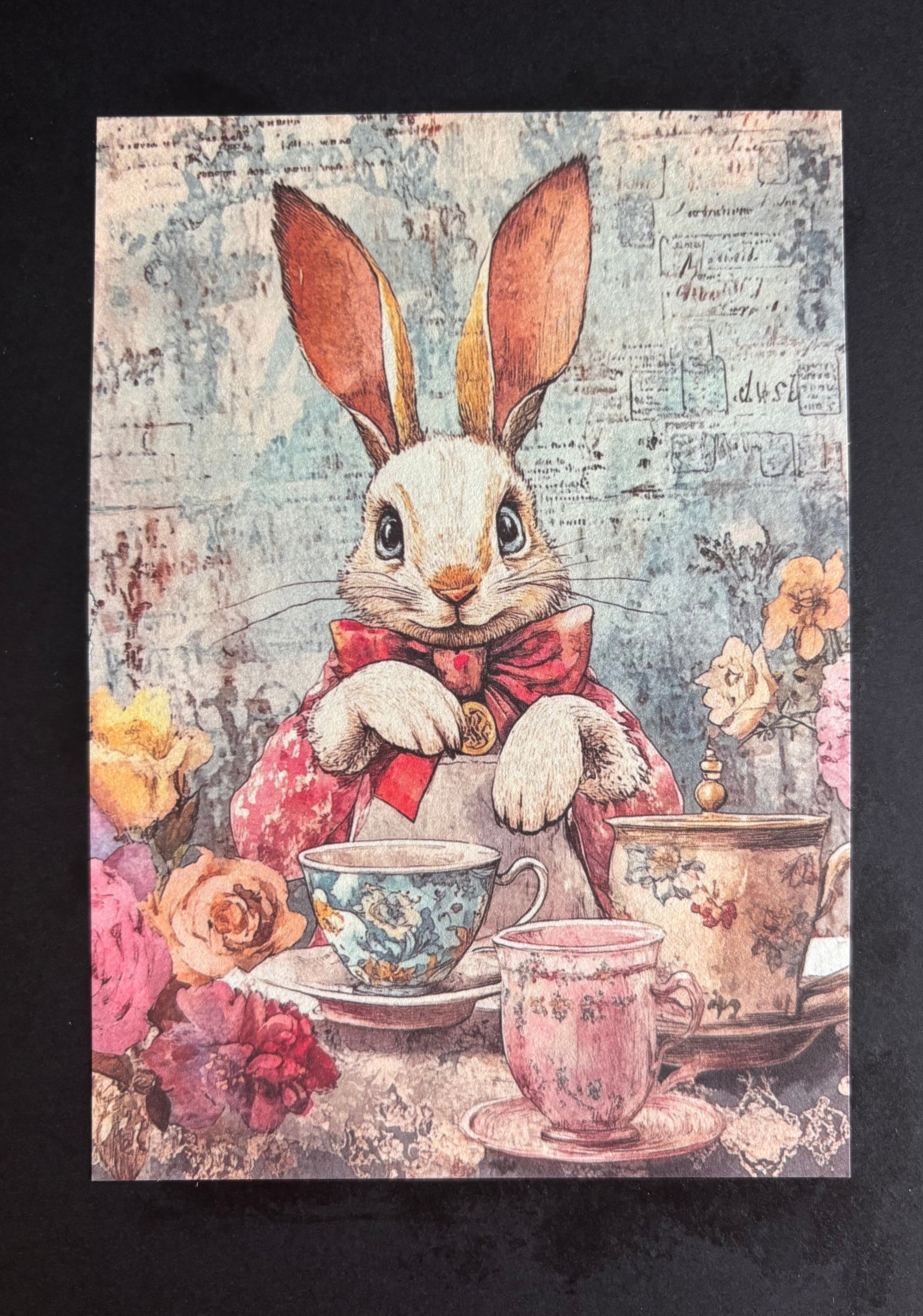 Alice in Wonderland vintage greeting card