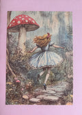 Alice in Wonderland vintage greeting card
