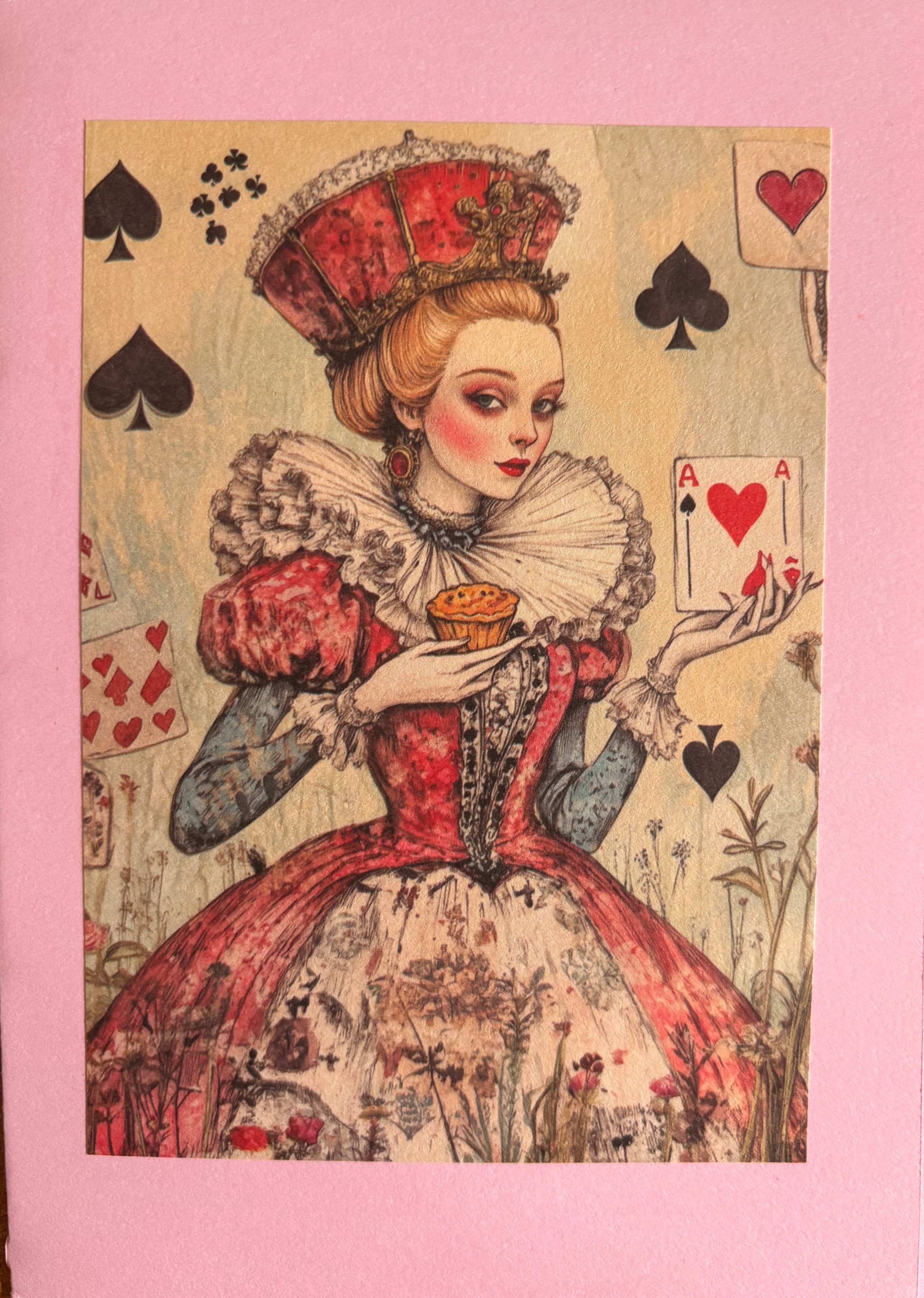 Alice in Wonderland vintage greeting card