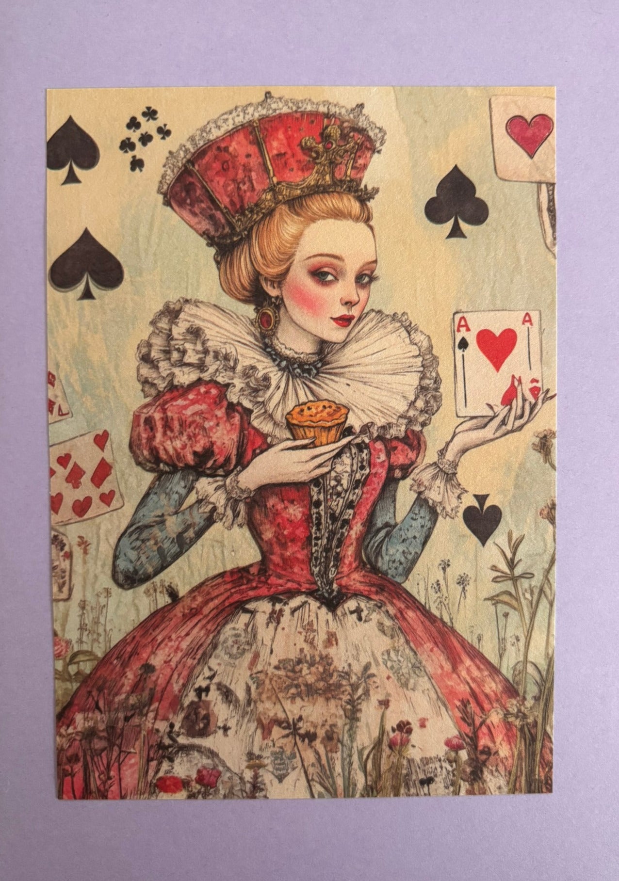 Alice in Wonderland vintage greeting card
