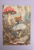 Alice in Wonderland vintage greeting card