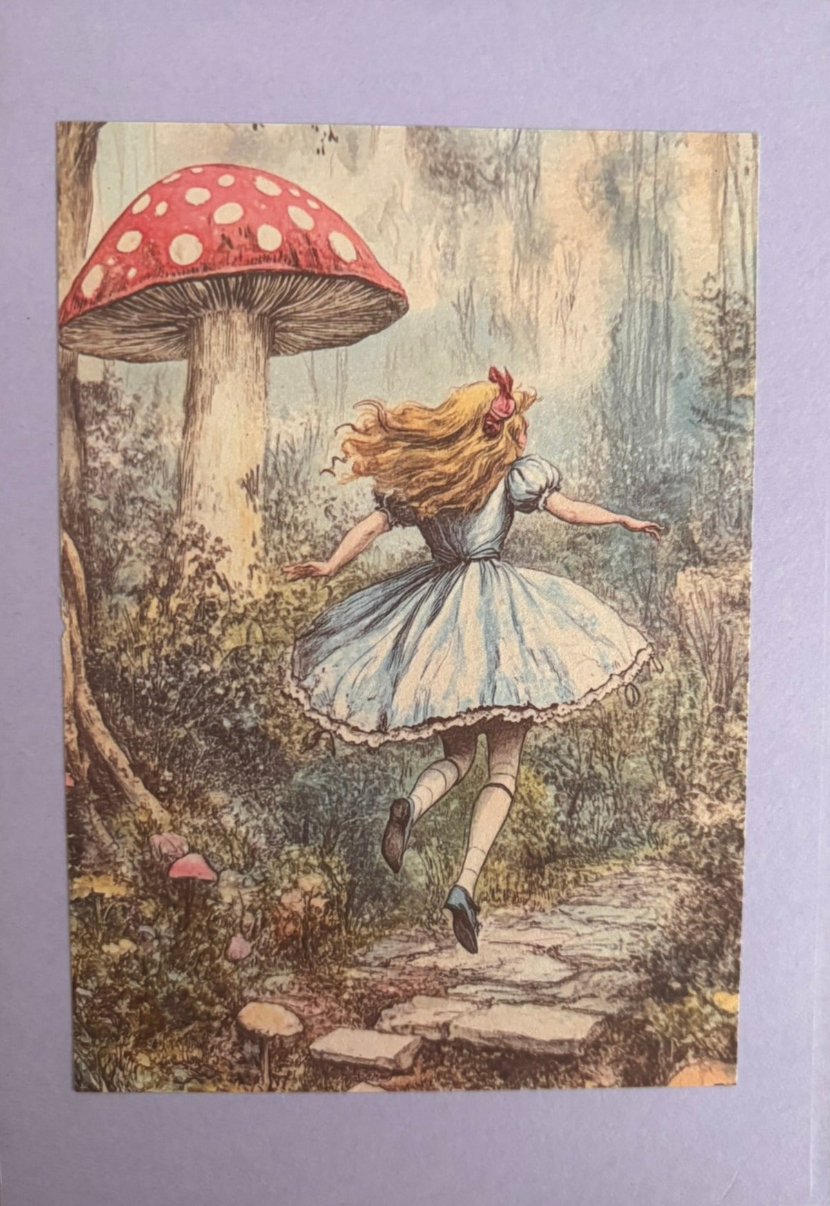 Alice in Wonderland vintage greeting card