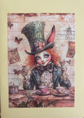 Alice in Wonderland vintage greeting card