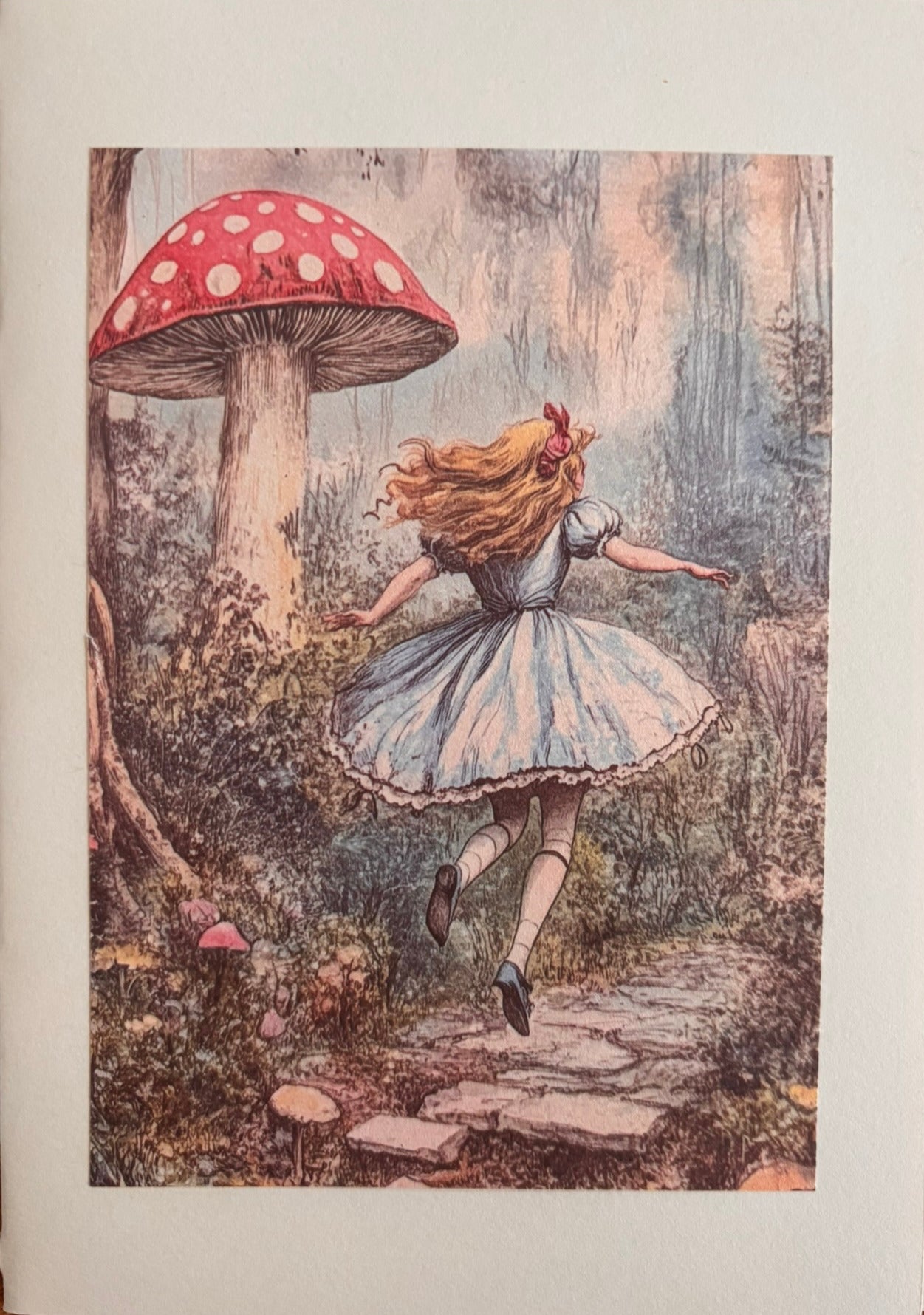 Alice in Wonderland vintage greeting card