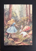Alice in Wonderland vintage greeting card