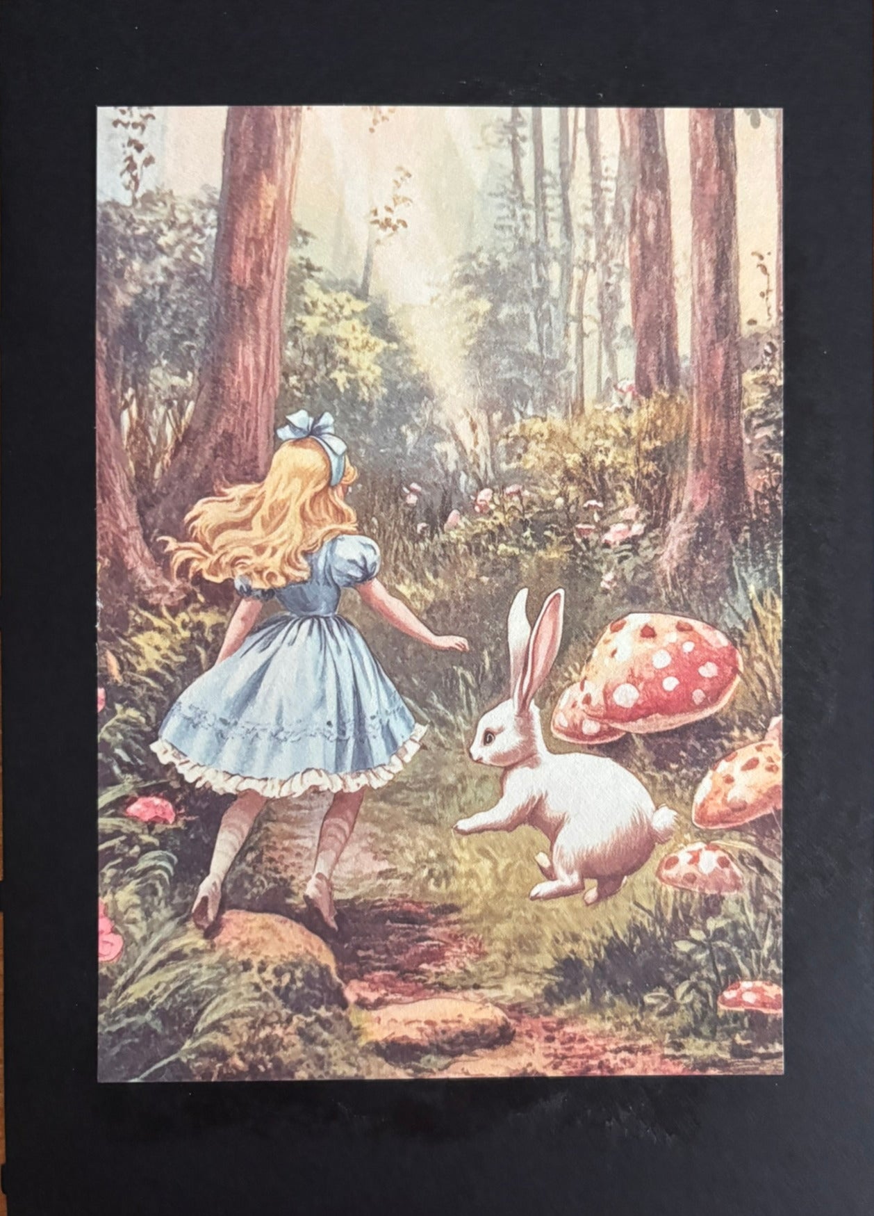 Alice in Wonderland vintage greeting card