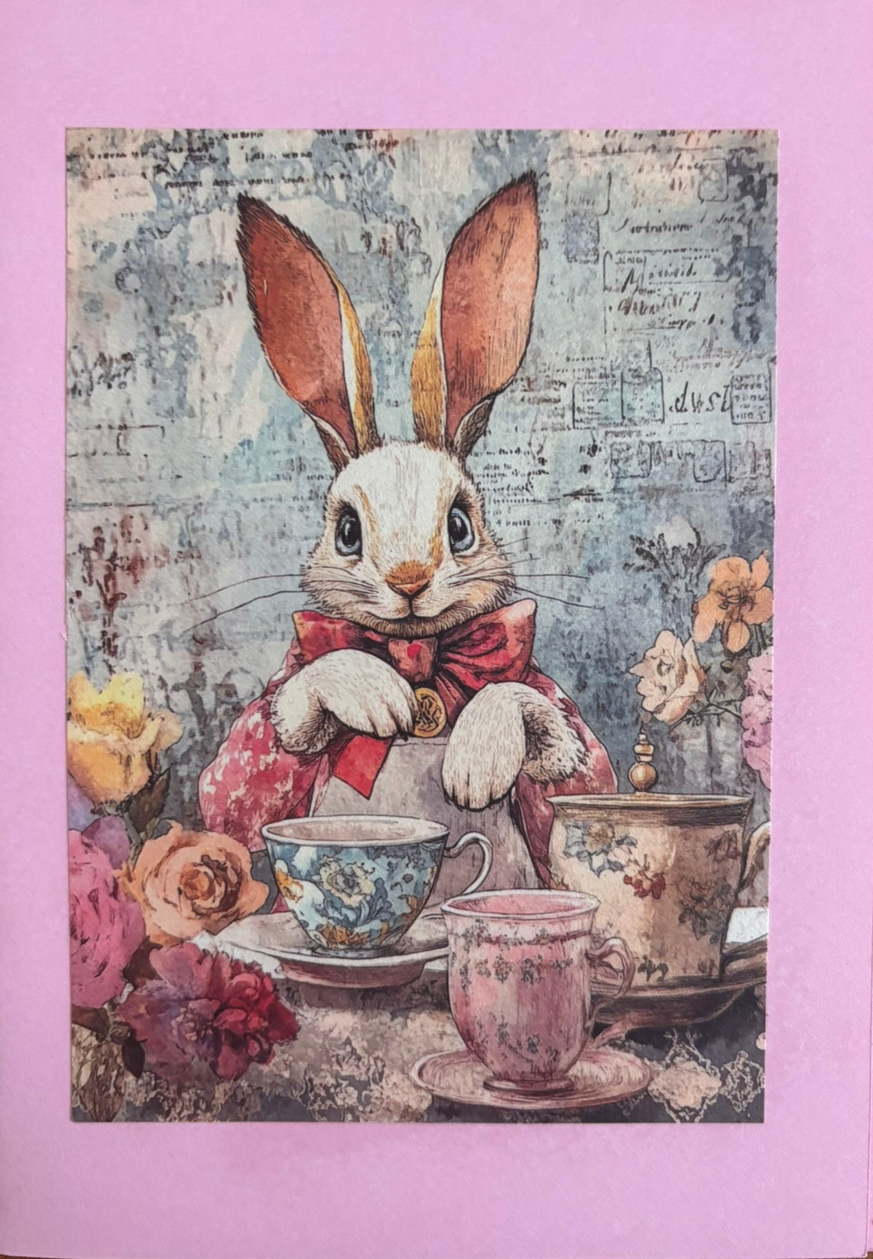 Alice in Wonderland vintage greeting card