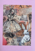 Alice in Wonderland vintage greeting card