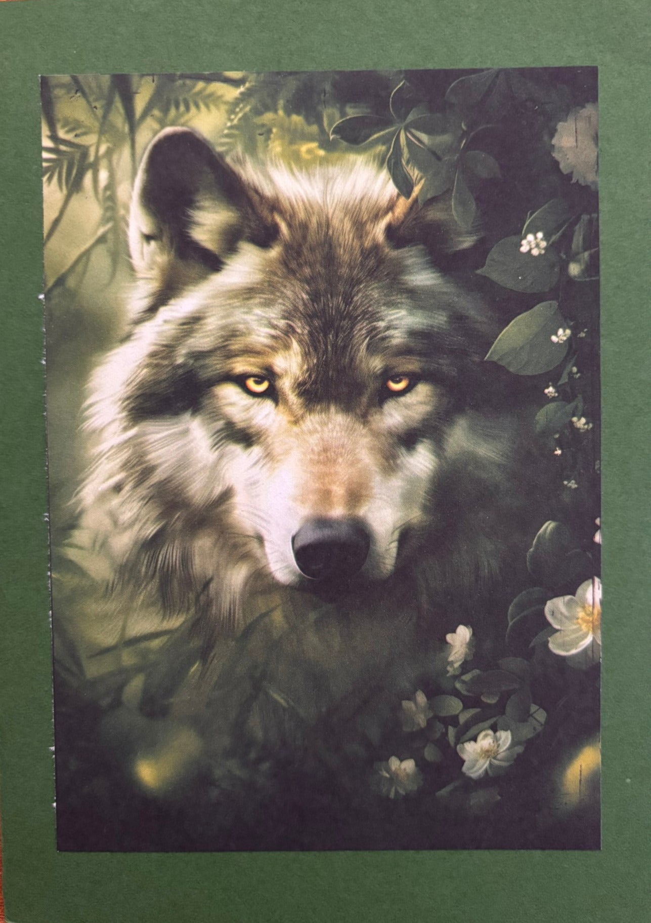 Majestic Wolf Greeting Card – Nature-Inspired Art Card