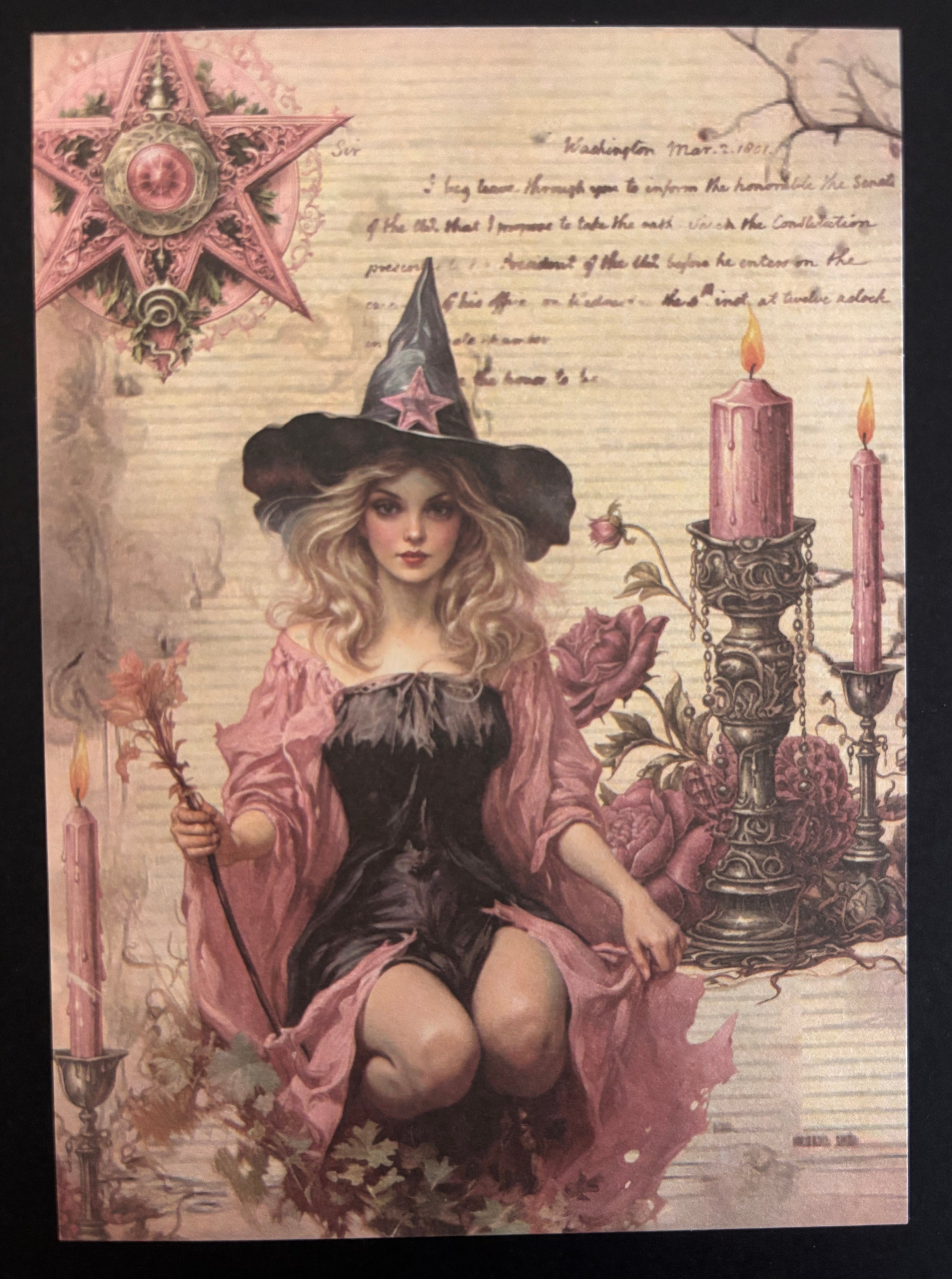 Gothic Vintage Cards – Gothic Witch Greeting Card