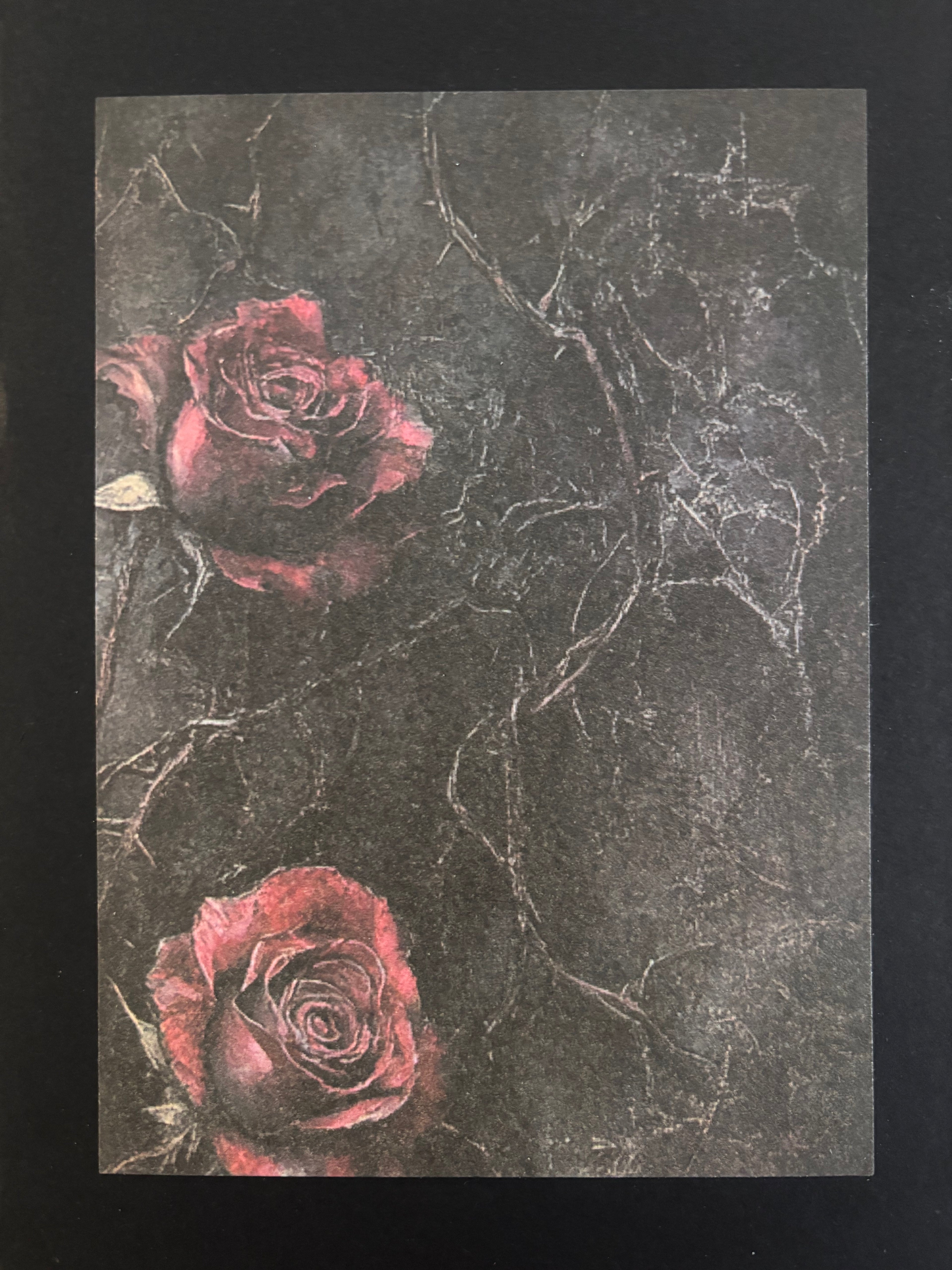Gothic Vintage Cards – Gothic Rose Greeting Card