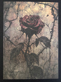 Gothic Vintage Cards – Gothic Rose Greeting Card