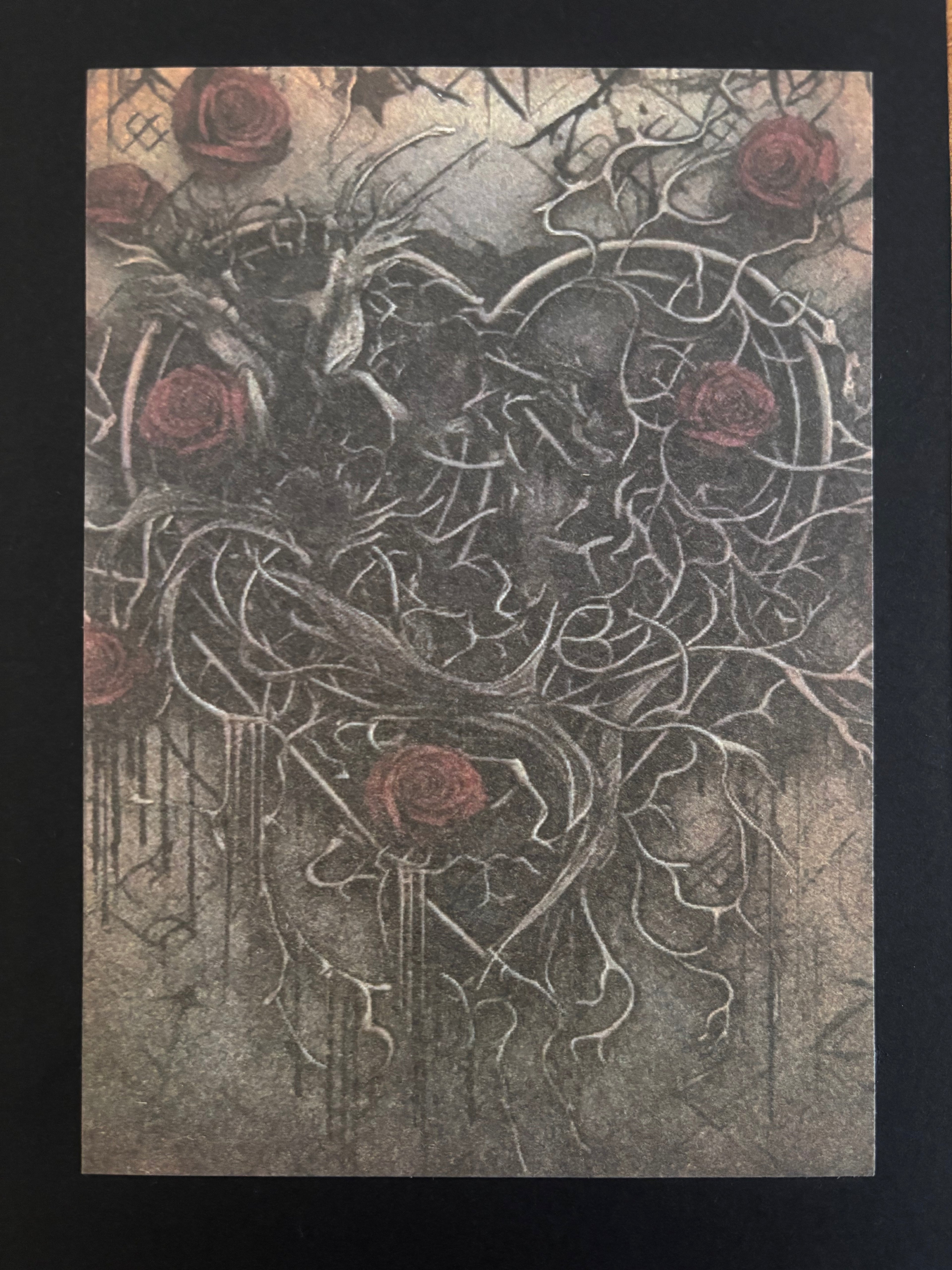 Gothic Vintage Cards – Gothic Rose Greeting Card
