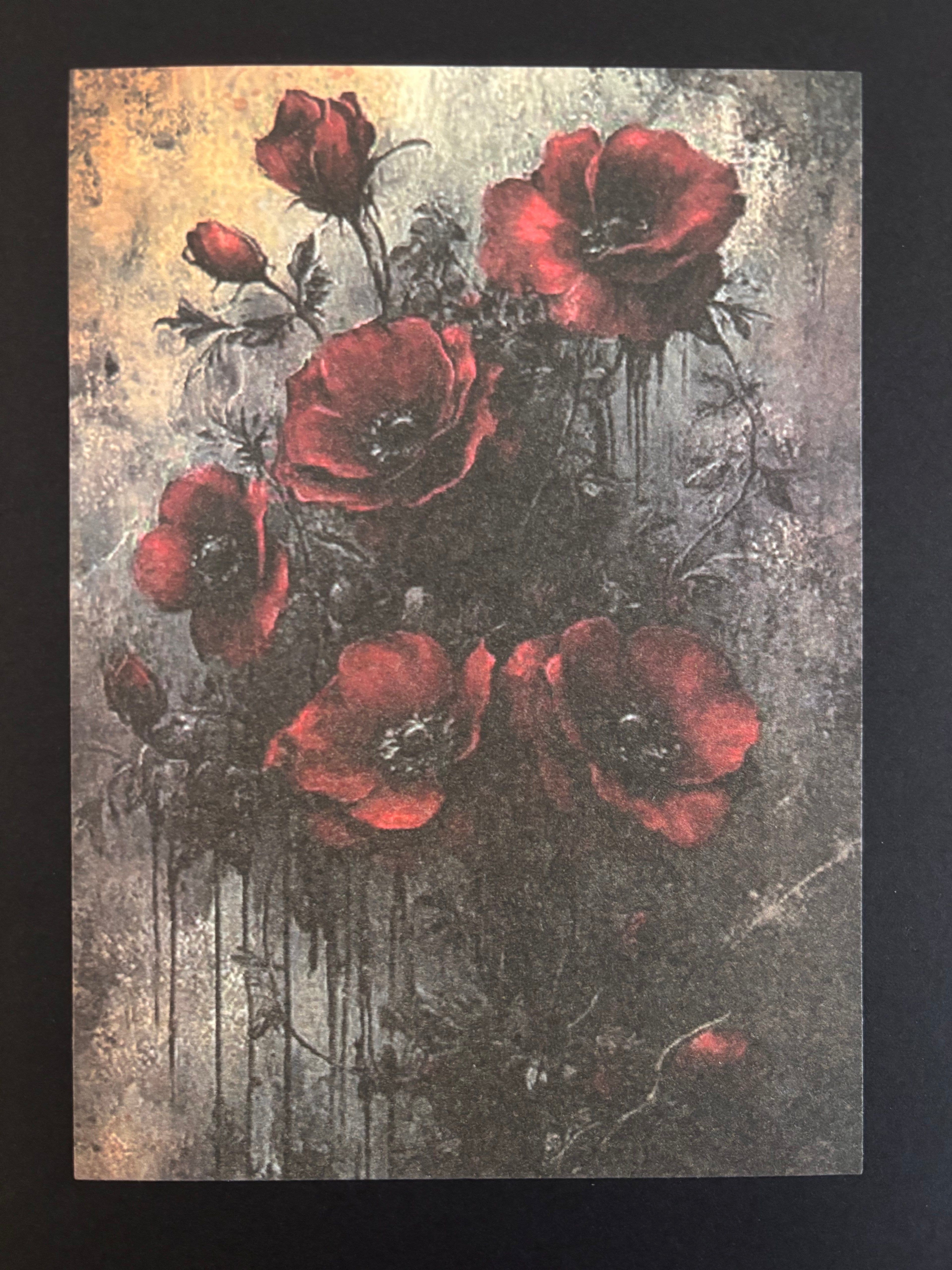 Gothic Vintage Cards – Gothic Rose Greeting Card