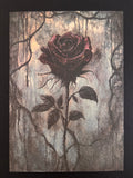 Gothic Vintage Cards – Gothic Rose Greeting Card