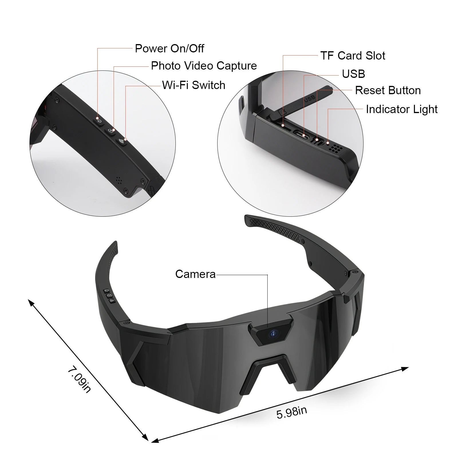 VisionX™ Smart Camera Glasses