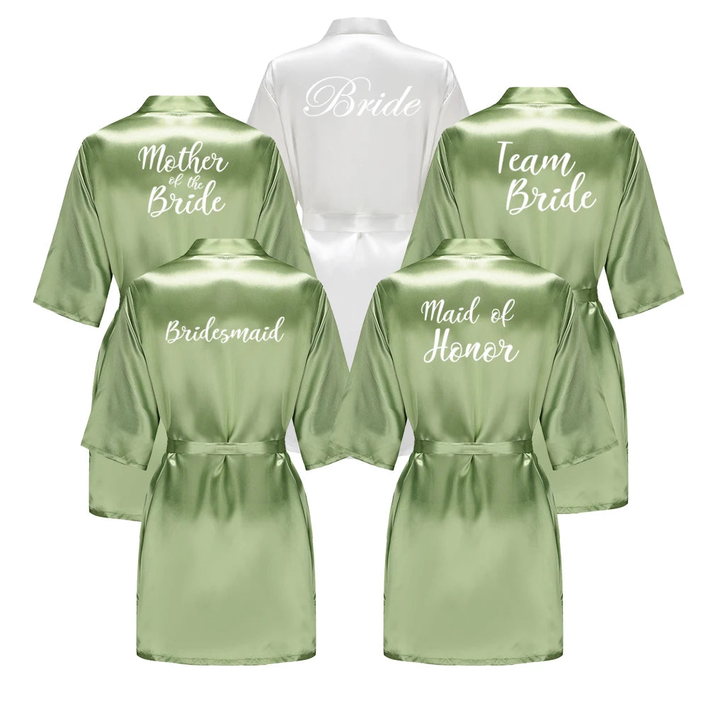 Satin silk robes for bridal party