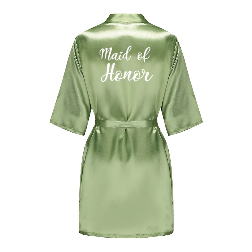 Satin silk robes for bridal party