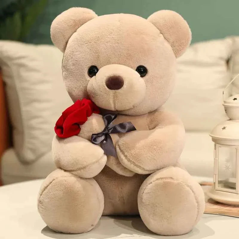 Kawaii Teddy Bear with Roses