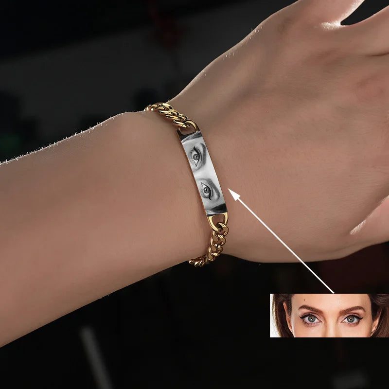"Personalized SoulConnect Eye Charm Bracelet"