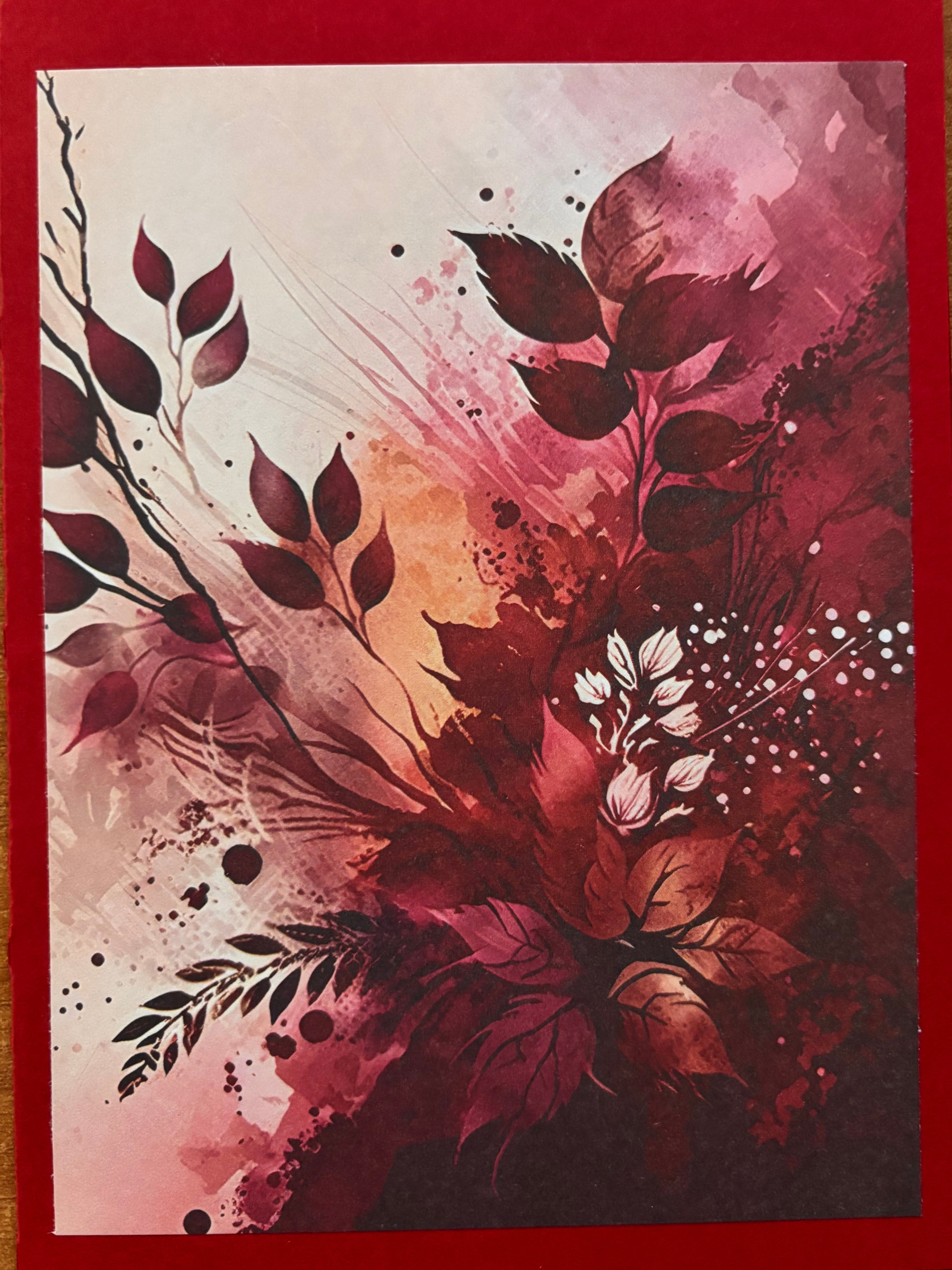 Vintage Decorative Flower Greeting Card